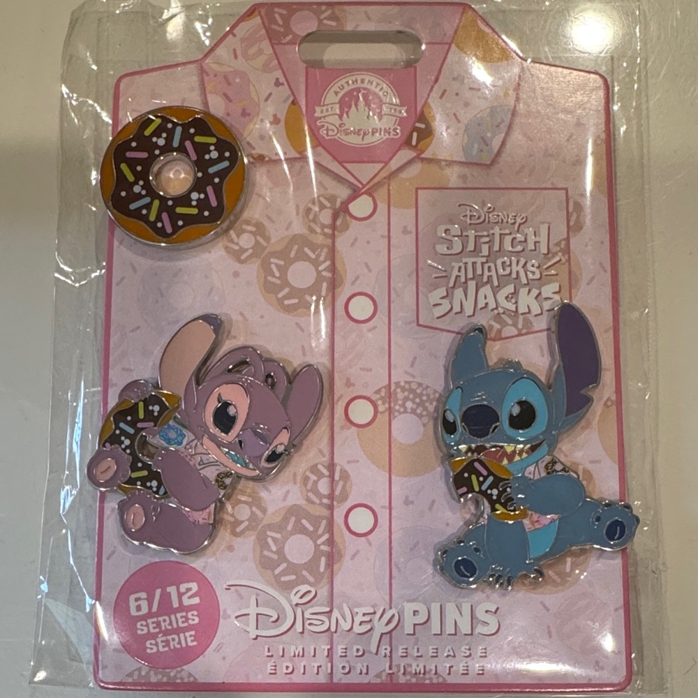 Disney stitch attacks snacks 6/12 series limited release 3 pin set